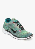 Nike Wmns Free Tr Flyknit Blue Training Shoes