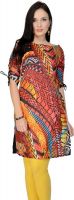 Pannkh Casual Printed Women's Kurti(Multicolor)