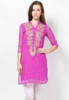 Rain & Rainbow Lavender Printed Kurtis