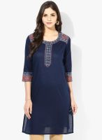 Rangmanch By Pantaloons Blue Solid Kurtas