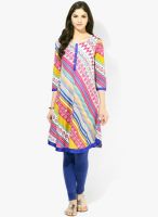 Rangmanch By Pantaloons Fuchsia Printed Kurtas