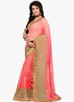 Roop Kashish Pink Embroidered Saree