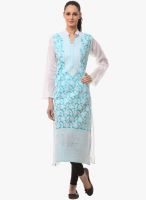 Saadgi White Embroidered Kurta