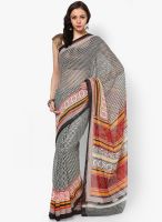 Satrang Chiffon Black Saree