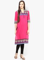 Shree Fuchsia Printed Kurtis