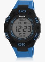 Sonata 77035Pp01 Blue/Black Digital Watch
