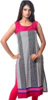 Span Casual Printed Women's Kurti(Pink)