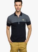 Status Quo Black Printed Polo T-Shirts