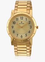 Titan Karishma 1647Ym02 Golden/Champagne Analog Watch