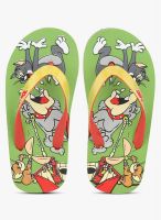 Tom & Jerry Green Flip Flops