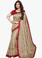 Triveni Sarees Beige Printed Saree