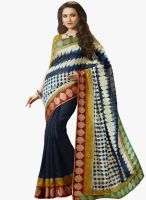 Triveni Sarees Blue Printed Saree