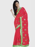 Triveni Sarees Pink Embellished Saree