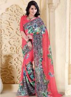 Triveni Sarees Pink Printed Saree