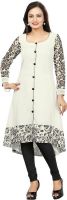 Twinkal Festive, Formal, Party, Casual Solid, Floral Print Women's Kurti(White) Twinkal Festive, Formal, Party, Casual Solid, Floral Print Women's Kurti(White)