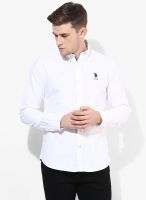 U.S. Polo Assn. White Regular Fit Casual Shirt