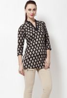 VEDA 100% Cotton Black Kurti