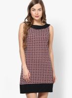 s.Oliver Brown Colored Printed Shift Dress