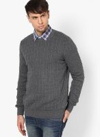 s.Oliver Grey Round Neck Sweater