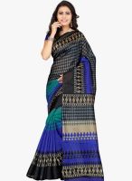 7 Colors Lifestyle Blue Printed Saree
