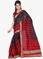 7 Colors Lifestyle Red Printed Saree