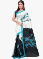 7 Colors Lifestyle White Printed Saree