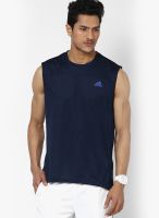 Adidas Navy Blue Round Neck T-Shirt