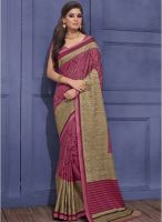 Aesha Pink Printed Saree
