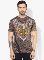 Affliction Multicoloured Printed Round Neck T-Shirt