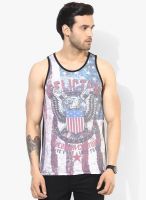 Affliction Multicoloured Printed Round Neck T-Shirt