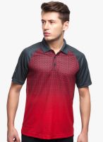 Alcis Air-Rush Print Red Polo T-Shirt