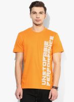 Alcis Core Unstoppable Orange Round Neck T-Shirt