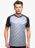 Alcis Frequncey Rush Grey Running Round Neck T-Shirt