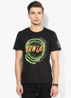 Alcis Howzat Black Cricket Round Neck T-Shirt