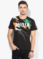Alcis India Black Cricket Round Neck T-Shirt