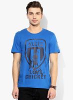 Alcis On Guard Blue Cricket Round Neck T-Shirt