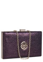 Alessia Purple Synthetic Clutch