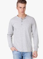 Aventura Outfitters Grey Solid Henley T-Shirts