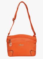 Bagkok Orange Polyurethane (Pu) Sling Bag