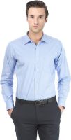 Basics Men's Striped Formal Blue Shirt