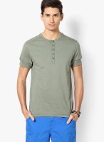 Breakbounce Smoke Green Frankfurt Henley T Shirt