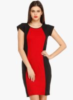 Cottinfab Red Solid Bodycon Dress