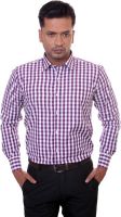 Countryside Men's Checkered Formal Purple, Brown Shirt