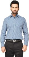 DC Washington Men's Checkered Formal Blue, White Shirt