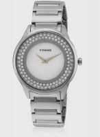 D'SIGNER 601Sm_Wht Silver/White Analog Watch