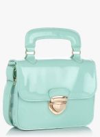 Dorothy Perkins Green Mini Pushlock Satchel Bag