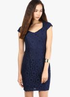 Dorothy Perkins Navy Blue Colored Solid Bodycon Dress