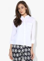 Dorothy Perkins White Pocket Safari Shirt