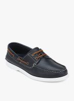 Dune Boat Party Navy Blue Boat Shoes