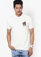 Ed Hardy Cream Polo T-Shirt